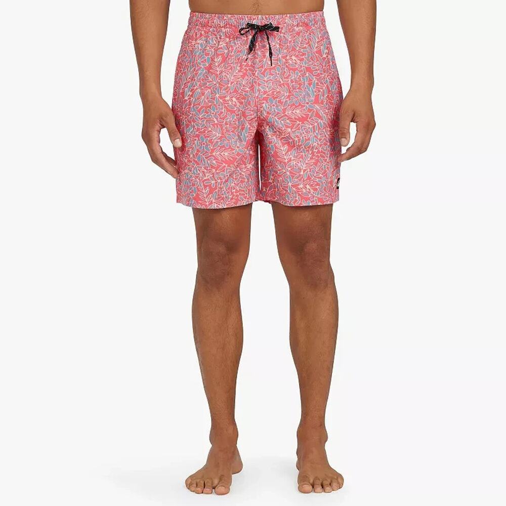 Quiksilver Swell Leaf Men’s 2XL Coral Floral Swim Trunks NWT 6.5"